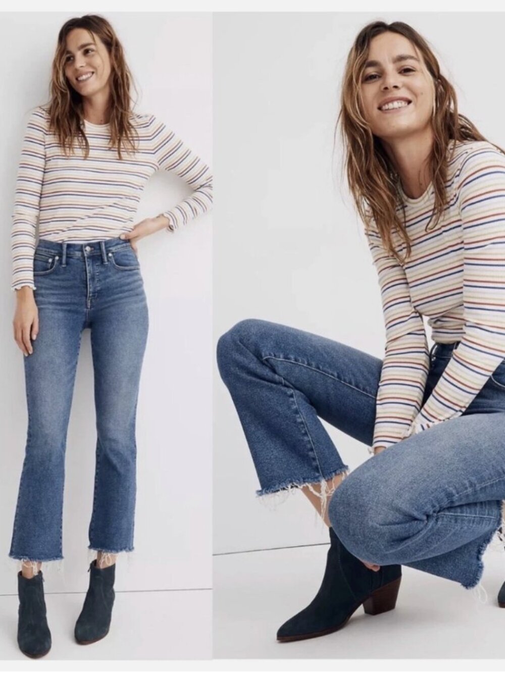 Madewell Cali Demi-Boot Jeans in Fleetwood Wash size 25